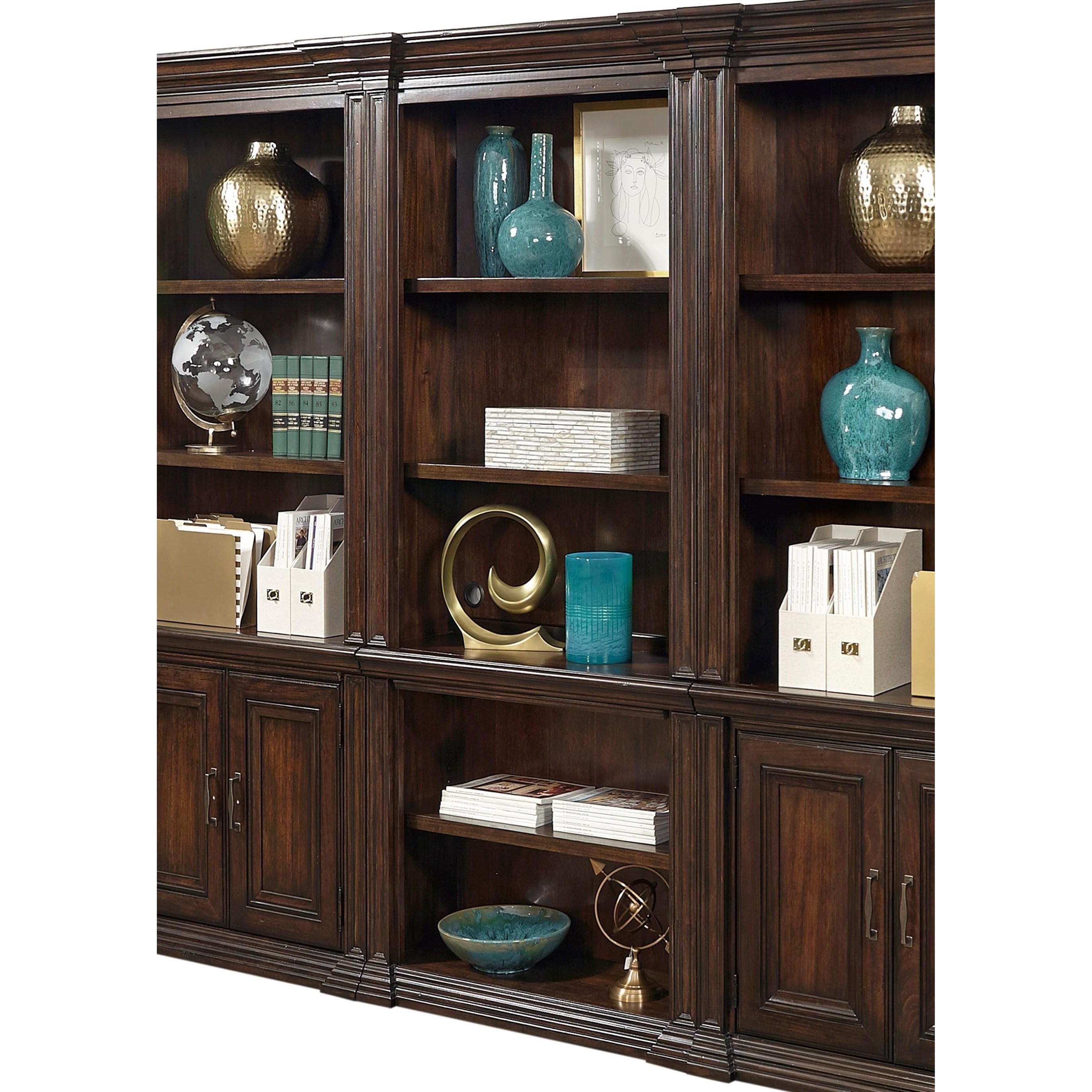 Aspenhome Grand Classic Open Bookcase with Concealed Drawer DuBois